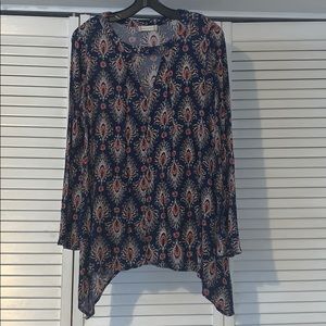 Multicolored pattern Altered State Blouse